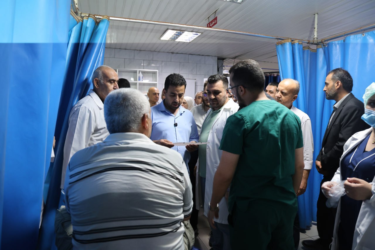 زار وزير الصحة مشفى طرطوس الوطني برفقة مدير صحة طرطوس