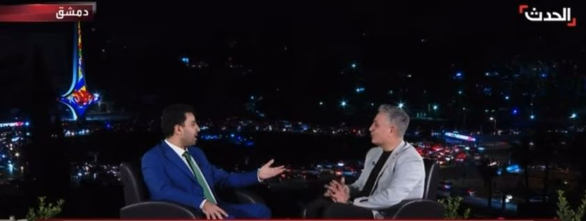 لقاء وزير الصحة الدكتور مصعب العلي مع قناة الحدث