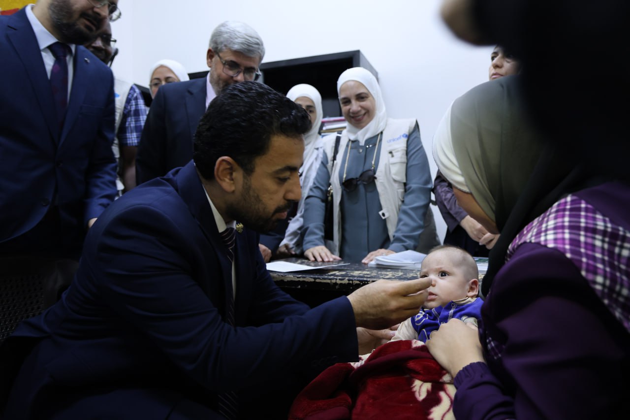 أطلقت وزارة الصحة حملة تعزيز اللقاح الروتيني من مركز داريا الصحي